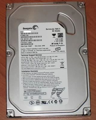 Лот: 8350593. Фото: 1. hdd sata seagate barracuda 80... Жёсткие диски (HDD)