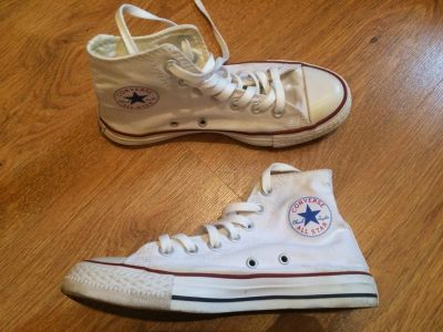 Лот: 8334654. Фото: 1. Кеды высокие белые конверс converse... Кеды, кроссовки, слипоны