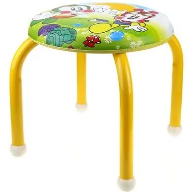 Лот: 21723574. Фото: 1. Табурет пластиковый, h-25см, желтый... Столы, стулья, обеденные группы