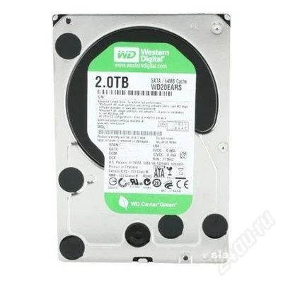 Лот: 1287494. Фото: 1. WD Caviar Green WD20EARS 64Mb. Жёсткие диски (HDD)
