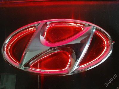 Лот: 1590754. Фото: 1. Эмблема HYUNDAI с подсветкой 12В... Детали тюнинга