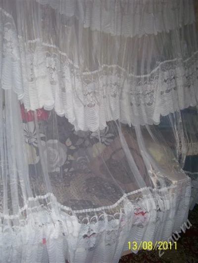 Лот: 1122472. Фото: 1. Тюль трехярусная. Шторы, тюль