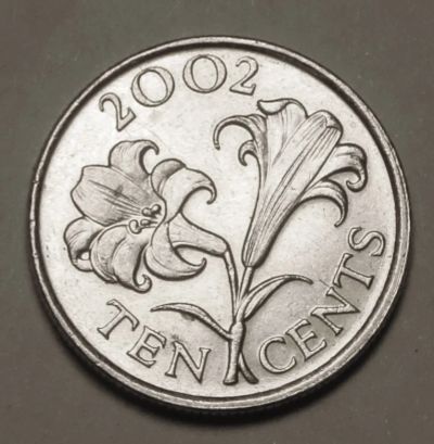 Лот: 3876374. Фото: 1. Бермуды.10 центов 2002 г.(693). Великобритания и острова