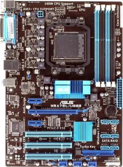 Лот: 13564063. Фото: 1. Asus M5A78L/USB3 (AM3/AM3+ Поддержка... Материнские платы