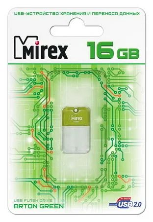 Лот: 9988244. Фото: 1. 16GB USB Flash, MIREX Arton Green... USB-флеш карты