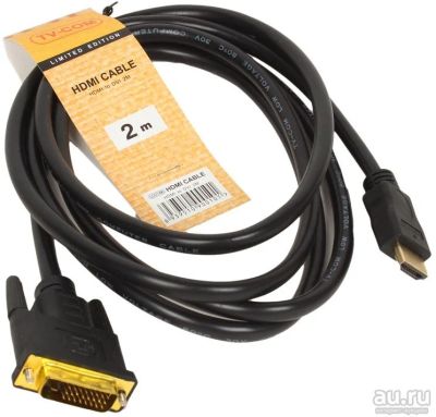 Лот: 16528244. Фото: 1. Кабель HDMI-DVI 2 м TV-COM LCG135E-2M... Шнуры, кабели, разъёмы