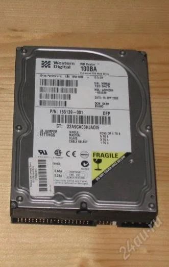 Лот: 1148481. Фото: 1. HDD 10Gb WD IDE. Жёсткие диски (HDD)