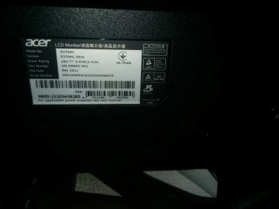 Лот: 9642152. Фото: 1. Монитор Acer 27 дюймов G276hldbid. ЖК-мониторы