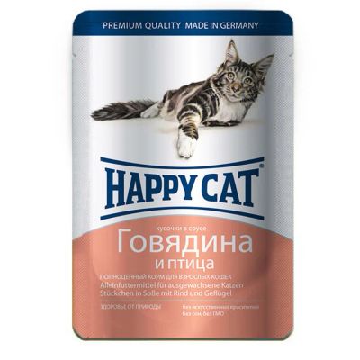 Лот: 13966104. Фото: 1. Happy Cat (Хэппи Кэт) Говядина... Корма