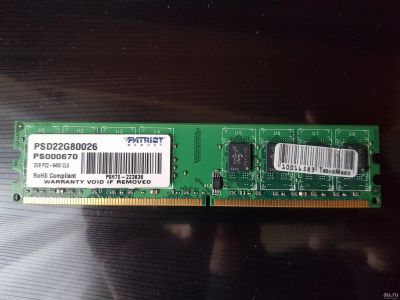 Лот: 13342740. Фото: 1. Память DDR2 psd22g80026 Patriot... Оперативная память