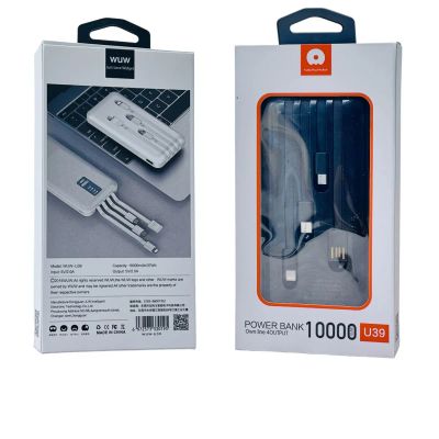 Лот: 22144049. Фото: 1. POWER BANK WUW U-39 10000mAh... Внешние, портативные аккумуляторы для смартфонов (Power bank)