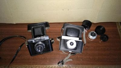 Лот: 11059035. Фото: 1. Фотоаппараты СМЕНА 7, СМЕНА 8М. Плёночные дальномерные, шкальные