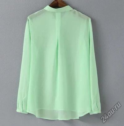 Лот: 5498579. Фото: 1. блуза мятная S/ XS. Блузы, рубашки, водолазки