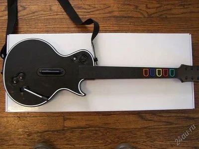 Лот: 1296933. Фото: 1. Гитара для Guitar Hero (без передатчика... Аксессуары для игровых приставок, консолей, геймпады