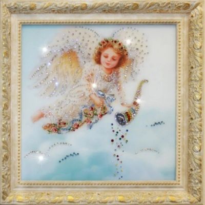 Лот: 21290950. Фото: 1. Картина Ангел изобилия с кристаллами... Другое (сувениры, подарки)