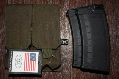 Лот: 3492916. Фото: 1. Подсумок MOLLE на 2 магазина. Снаряжение, маскировка