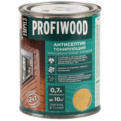 Лот: 25355215. Фото: 1. Антисептик Profiwood, для дерева... Краски, лаки, растворитель