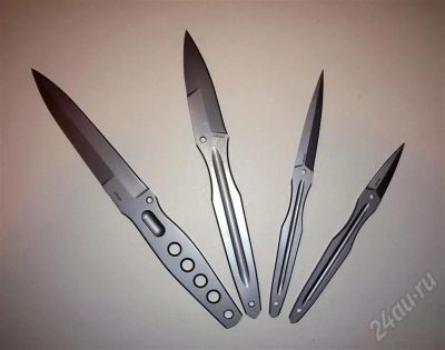 Лот: 628752. Фото: 1. Четыре метательных ножа. Новые... Ножи, топоры