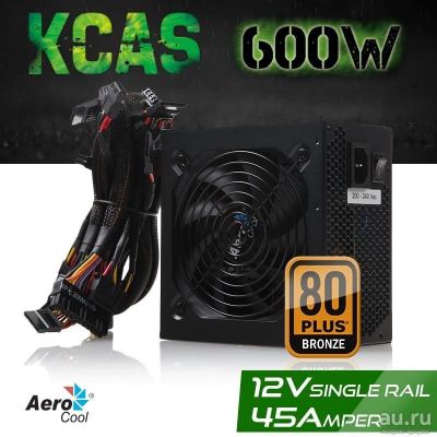 Лот: 8091758. Фото: 1. 600W Aerocool KCAS-600W (24+2x4... Корпуса, блоки питания