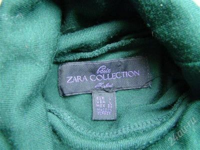 Лот: 297600. Фото: 1. Водолазка ZARA темно-зелёная... Свитеры, толстовки, худи