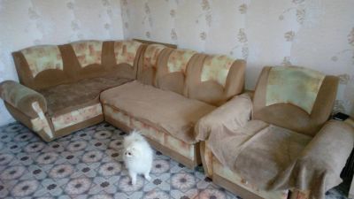Лот: 10191096. Фото: 1. угловой раскладной диван с креслом. Диваны