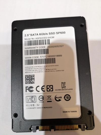 Лот: 12096455. Фото: 1. SSD-накопитель 64 ГБ ADATA SP600... SSD-накопители