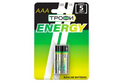 Лот: 23636035. Фото: 1. Батарейки ТРОФИ Energy Alkaline. Батарейки, аккумуляторы, элементы питания