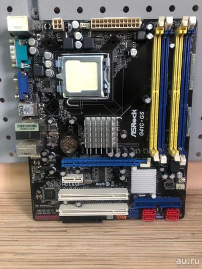 Лот: 18176474. Фото: 1. Материнская плата Asrock G41C-GS... Материнские платы