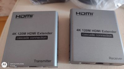 Лот: 19320041. Фото: 1. HDMI-удлинитель по витой паре... Шлейфы, кабели, переходники