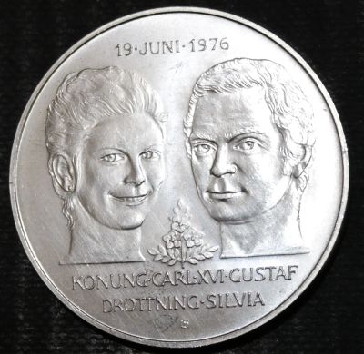 Лот: 15194782. Фото: 1. Швеция. 50 крон. 1976 год. Свадьба... Остальные страны