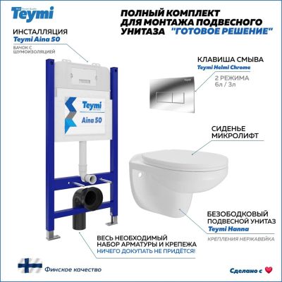 Лот: 25618364. Фото: 1. Комплект унитаза c инсталляцией... Унитазы, биде