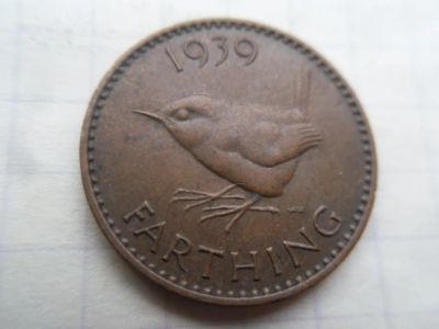 Лот: 23246053. Фото: 1. Великобритания 1 фартинг 1939. Великобритания и острова