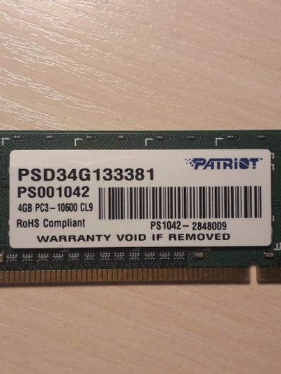 Лот: 19062128. Фото: 1. Оперативная память 4Gb DDR3 Patriot... Оперативная память