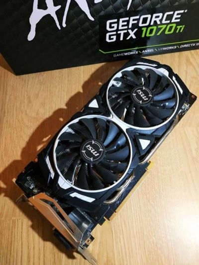 Лот: 19075415. Фото: 1. MSI GeForce GTX 1070 Ti armor... Видеокарты