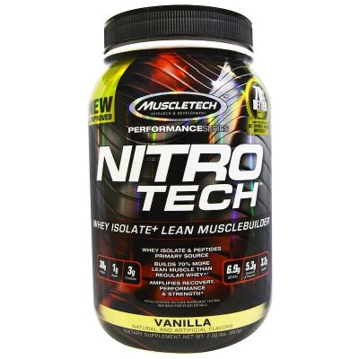 Лот: 11124474. Фото: 1. Nitro-Tech Whey isolate, 907гр... Спортивное питание, витамины