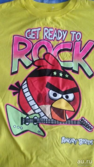 Лот: 8222507. Фото: 1. Футболка " Angry Birds Rock ". Футболки, поло