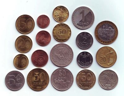 Лот: 11699564. Фото: 1. Монеты - разные СНГ (19 шт.). Наборы монет