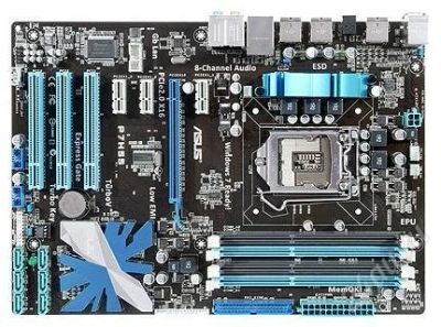 Лот: 791422. Фото: 1. ASUS LGA1156 P7H55 H55 4xDDR3-2200... Материнские платы