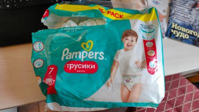 Лот: 21389304. Фото: 1. памперсы подгузники трусики вскрытая... Детская гигиена