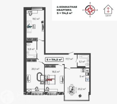 Лот: 21115255. Фото: 1. Продажа Квартира Абакан, Авиаторов... Квартиры, студии