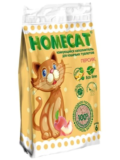Лот: 19117993. Фото: 1. Комкующийся наполнитель Homecat... Миски, лотки, наполнители