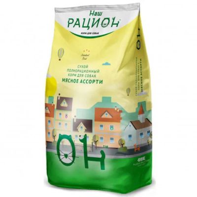 Лот: 13951723. Фото: 1. Наш Рацион Мясное ассорти 3кг... Корма