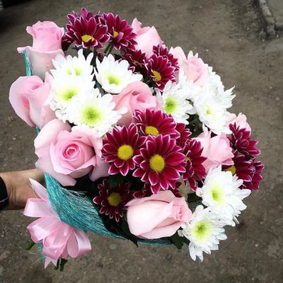 Лот: 7457178. Фото: 1. сборный нежный букет ! пышный... Свежие цветы