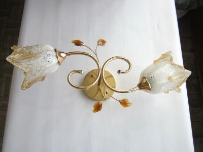 Лот: 14520547. Фото: 1. Люстра на два плафона в хорошем... Другое освещение