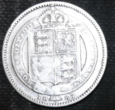 Лот: 12814921. Фото: 1. Великобритания. 1 шиллинг. 1887... Остальные страны