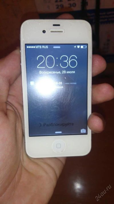 Лот: 5873895. Фото: 1. Apple iPhone 4 16 GB White. Смартфоны