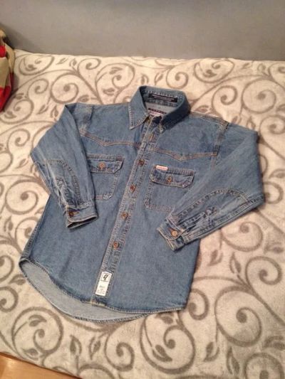 Лот: 6169522. Фото: 1. рубашка джинсовая. Рубашки, блузки, водолазки