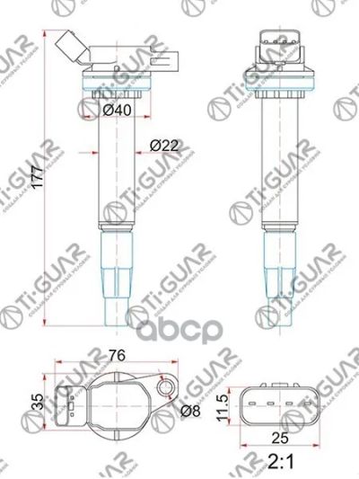 Лот: 21869772. Фото: 1. Катушка Зажигания Tg-90919-02258... Другое (автозапчасти)