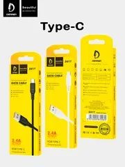 Лот: 19673481. Фото: 1. USB кабель Type-C Denmen D01T... Дата-кабели, переходники