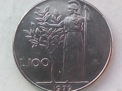 Лот: 15943235. Фото: 1. Монета Италии 100 лир. Европа